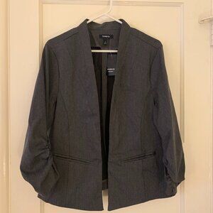 Torrid Deluxe Stretch Ruched Sleeve Blazer